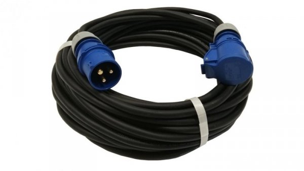 Przedłużacz kempingowy elCORD CEE 16A-3 230V IP44 35m H07RN-F 3G2,5 (gumowy OPD) z wt. i gn. CEE 16A-3P 30J26350