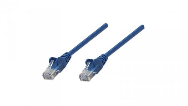 Patch Cord Cat5E UTP 0,5M Niebieski 100 Miedź 318129