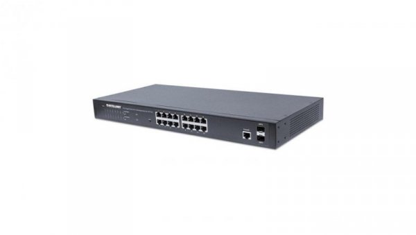 Switch Gigabit zarządzalny 16x RJ45 PoE+ / 2 sloty SFP 561198