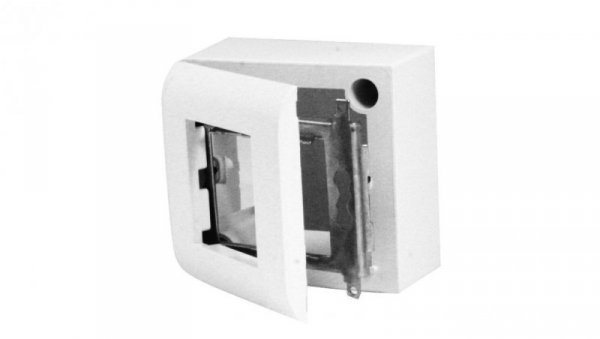 Obudowa natynkowa 2-modułowa do osprzętu w standardzie 45x45mm (zawiera SUP metalowy i RAM) OBUK-2/M
