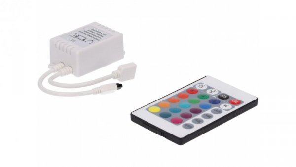 Sterownik LED RGB 3x1A 24-key IR 12V Prescot