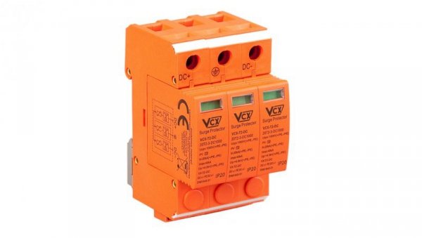 Ogranicznik przepięć PV 1000V DC Typ 2 C 3P