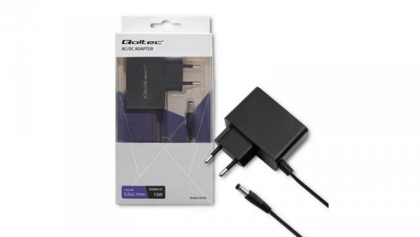 Qoltec Zasilacz wtyczkowy 15W 7.5V 2A 5.5*2.1