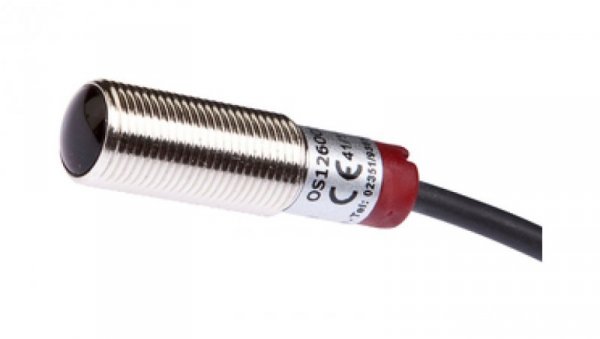 Wysokowydajny nadajnik z barierą świetlną M12x1 dł: 45mm moc 40mW 12st kabel 5m OS126001