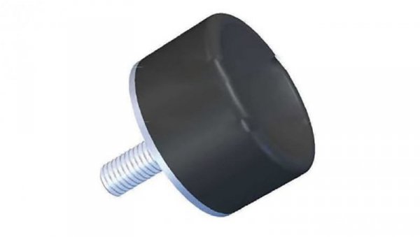 Nóżka z gwintem, M10, Ø 50mm, materiał: Guma naturalna 60Shore A, RS PRO
