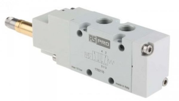 Pneumatyczne zawory elektromagnetyczne 5/2 Monostable G 1/8 740NL/min RS PRO