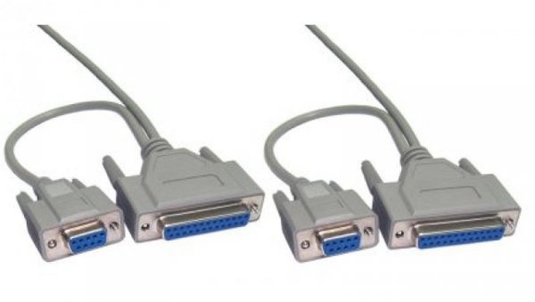 Kabel szeregowy, długość 2.5m, złącze A: D25 żeńskie, D9 żeńskie, złącze B: D25 żeńskie, D9 żeńskie