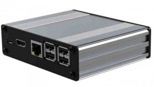 Obudowa Raspberry Pi, do użytku z Raspberry Pi, Srebrny, materiał: Aluminium, 108.50 x 108.50 x 30mm