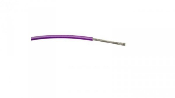 Przewód jednożyłowy linkowy, 1 mm², 32/0,2 mm, 24 AWG, PVC, 1,5 kV AC, Fioletowy, dł. 100m, RS PRO