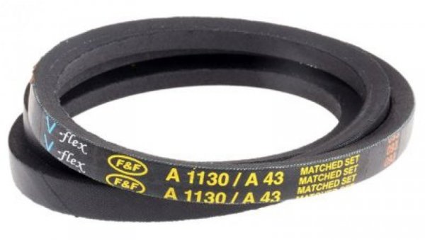 Pas napędowy, profil A, materiał: PET, guma, 13mm x 8mm x 1.1m, RS PRO