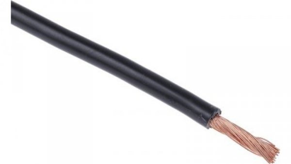 Jednożyłowy kabel sterowniczy CSA 10 mm², Maks. +70C 600 V Czarny, RS PRO