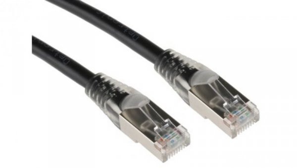 Kabel kat. 5e F/UTP Czarny 500mm