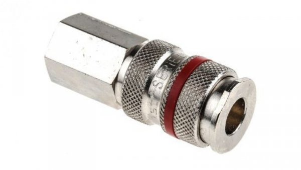 Szybkozłączka pneumatyczna, materiał Mosiądz, złącze G 3/8 żeńskie, RS PRO PLC 60, Rectus 19