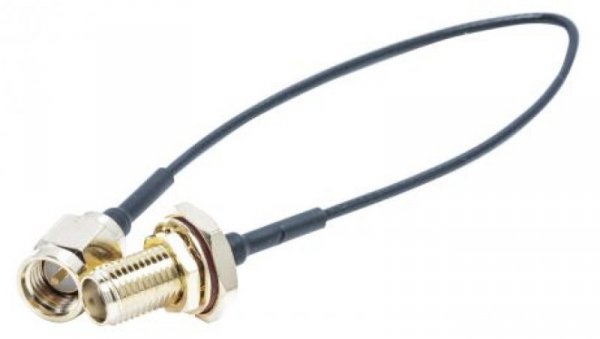 Kabel koncentryczny, Czarny Gniazdo SMA Wtyk SMA 150mm, RS PRO Z zakończeniem