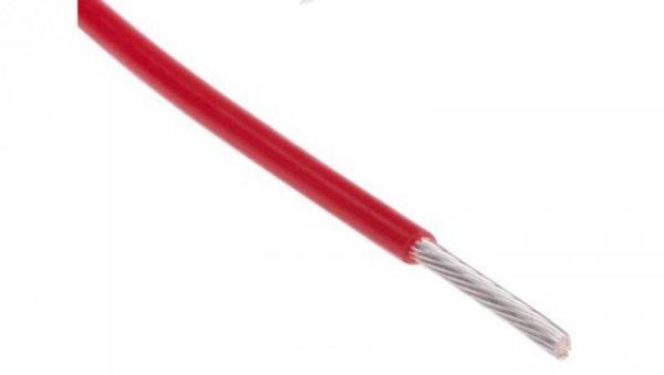 Przewód do urządzeń PTFE PTFE Czerwony, 25m 0,34 mm² 19/0,15 mm, 600 V, -75 → +200C, Ø 1.35mm, RS PRO BS3G210