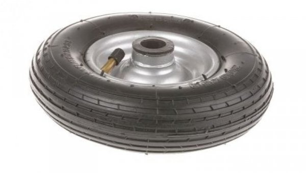 Kółko do wózka, Pneumatyczne, Guma, Czarny, obc.: 75kg, śred.: 196mm, szer.: 48mm