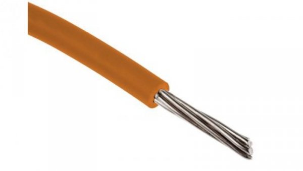 Przewód jednożyłowy linkowy, Przewód instalacyjny, 0,13 mm², 7/0,16 mm, 26 AWG, PVC, 300 V, Pomarańczowy, dł. 100m, RS