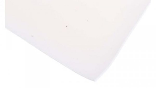 Arkusz z gąbki gumowej, Biały, 0.25g/cm³, 1m x 600mm x 1.5mm, RS PRO