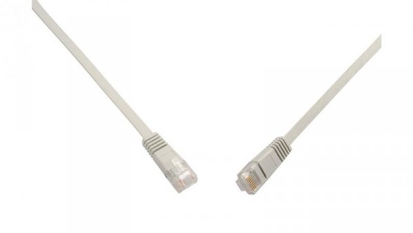Patchcord płaski CAT6 UTP LSOH 3m szary non-snag-proof C6-111GY-3MB