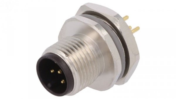 Złącze okrągłe M12 męskie proste montaż THT 5pin 60V T4142012051-000