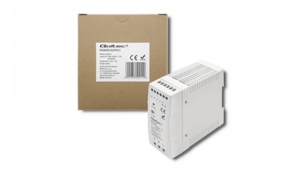 Qoltec Zasilacz na szynę DIN 60W 12V 5A Biały Slim