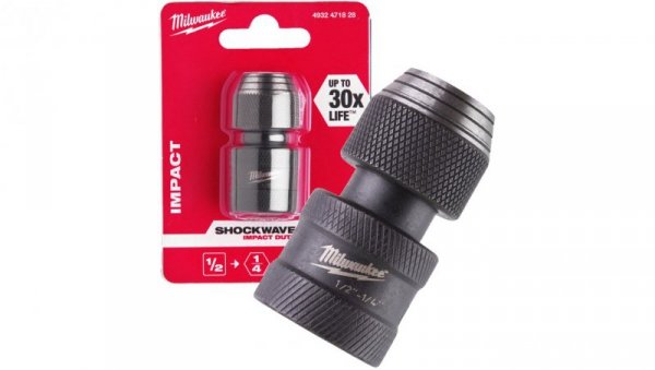 Adapter do bitów 1/2 na 1/4 HEX MILWAUKEE