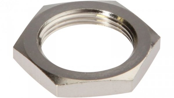 Akcesoria, nakrętka sześciokątna, M18x1, rozmiar klucza 24 mm, mosiądz niklowany, AY000026