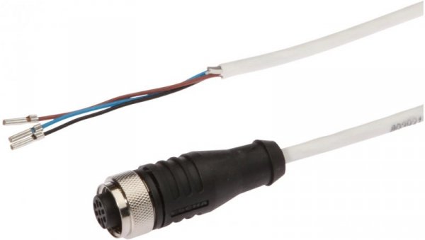 Kabel połączeniowy, 2m, M12 żeński (gniazdo) 3pin prosty, Końcówka wolna, 3x0,34mm², VK20H025