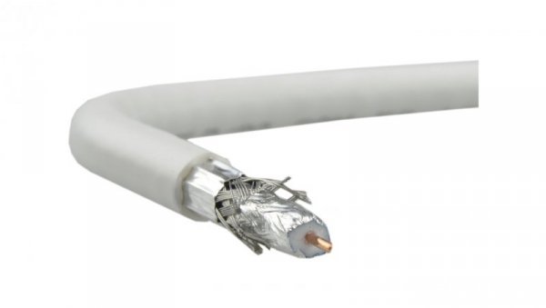 Przewód antenowy 75ohm TC6 Trishield 1,02/4,7/6,9 CCS ekran 80 biały /305m/