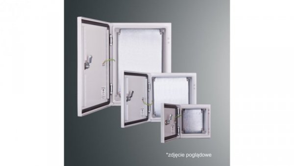 Obudowa n/t z płytą montaż PSH 404015 PROFIT 400x400x150 IP65 IK10 RAL7035 zamek herm.-D5