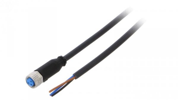 Przewód przyłączeniowy M8 PIN 3 proste 5m wtyk 60VAC 4A IP67 YF8U13-050UA1XLEAX