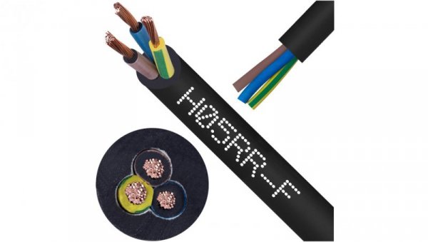Przewód w gumie H05RR-F / OW 3x1,5 300/500V Elektrokabel /100m/