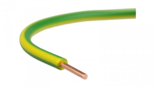 Przewód instalacyjny H07V-U / DY 1,5 750V żółto-zielony drut Elektrokabel /100m/