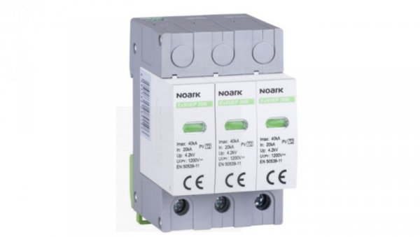 NOARK Ogranicznik przepięć do systemów PV T2 1000V DC 3P (112906)