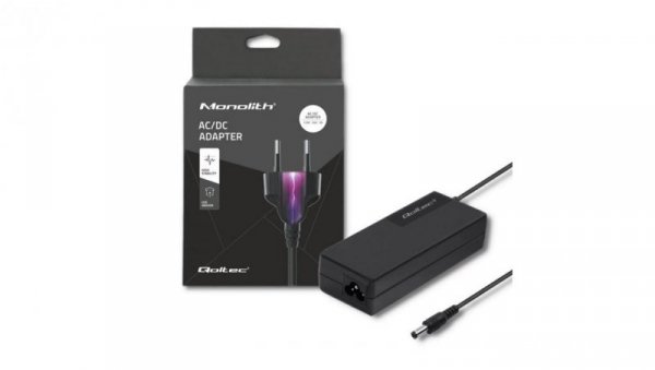 Qoltec Zasilacz desktopowy 72W 24V 3A 5.5*2.5 + kabel zasilający
