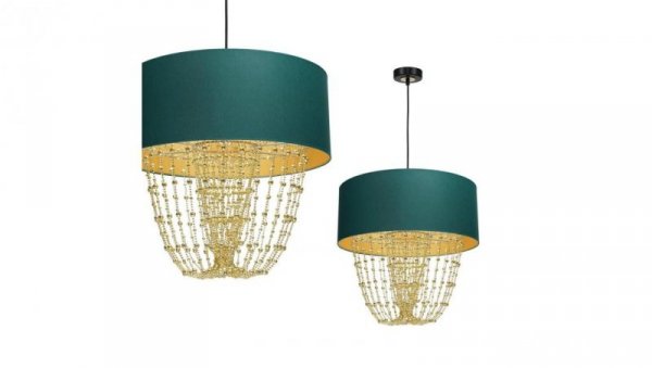 Lampa wisząca ALMERIA GREEN/GOLD 1xE27 MLP6452 Milagro