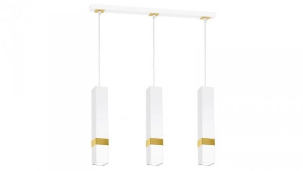 Lampa wisząca VIDAR WHITE/GOLD 3xGU10 MLP6276 Milagro