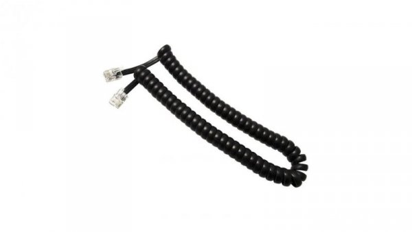 Kabel telefoniczny spiralny RJ10 4P4C 4,5m czarny słuchawkowy