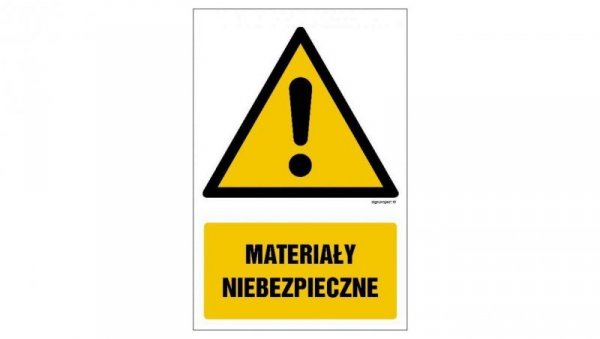 ZNAK - GF042 Materiały niebezpieczne - arkusz 9 naklejek 5 x 7,5 cm FN - Folia samoprzylepna