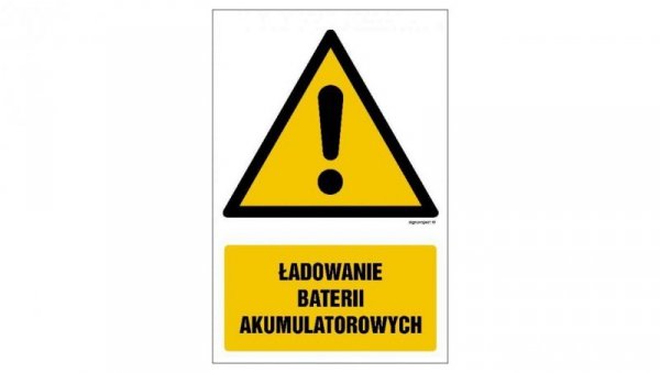 ZNAK - GF044 Ładowanie baterii akumulatorowych 15 x 22,5 cm FS - Folia samoprzylepna foto.