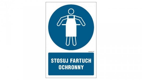 ZNAK - GL048 Stosuj fartuch ochronny 10 x 15 cm TS - Płyta TD foto.