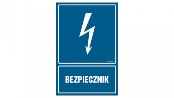 ZNAK - HG011 Bezpiecznik - opakowanie 10 sztuk 5 x 7,5 cm PN - Płyta 1mm
