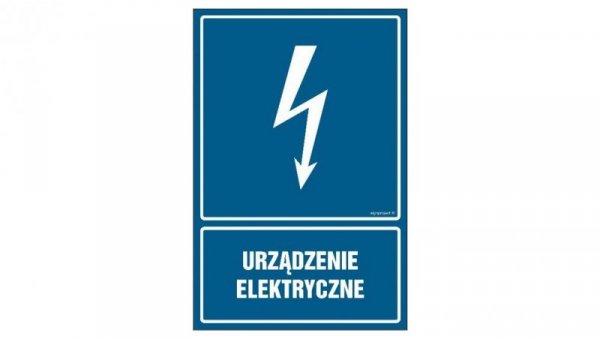 ZNAK - HG016 Urządzenie elektryczne 70 x 105 cm FN - Folia samoprzylepna