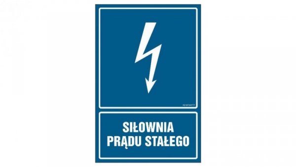 ZNAK - HG045 Siłownia prądu stałego 7,5 x 10 cm FN - Folia samoprzylepna