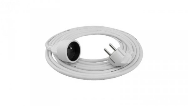 Przedłużacz 1 gniazdo 5m z/u 3x1.5mm2 BIAŁY