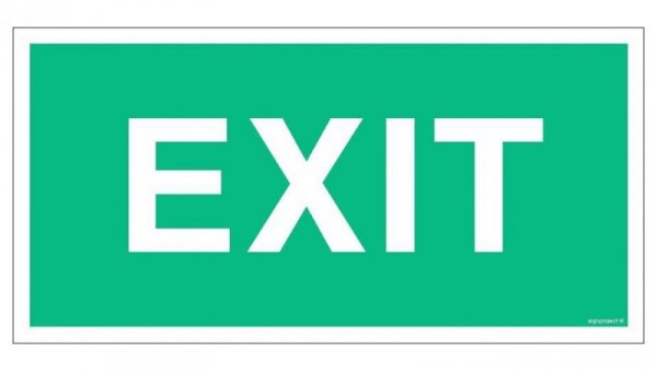 ZNAK - AC004 EXIT 80 x 40 cm TS - Płyta TD foto.
