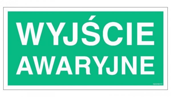ZNAK - AC006 Wyjście awaryjne 20 x 10 cm TS - Płyta TD foto.