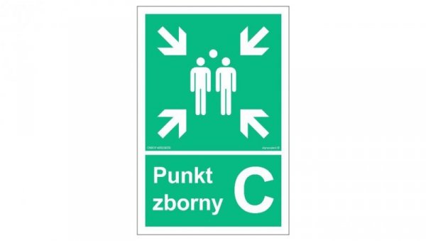 ZNAK - AC045 Punkt zborny C 10 x 15 cm PS - Płyta 1mm foto.