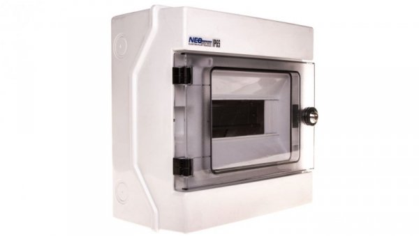 Rozdzielnica hermetyczna modułowa (500V AC ,1000V DC) 1x8 natynkowa IP65 RH-8/Z (z zamkiem) 36.9
