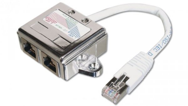 Adapter RJ45/2x RJ45 (gniazdo) ekranowany AT-AG CX2